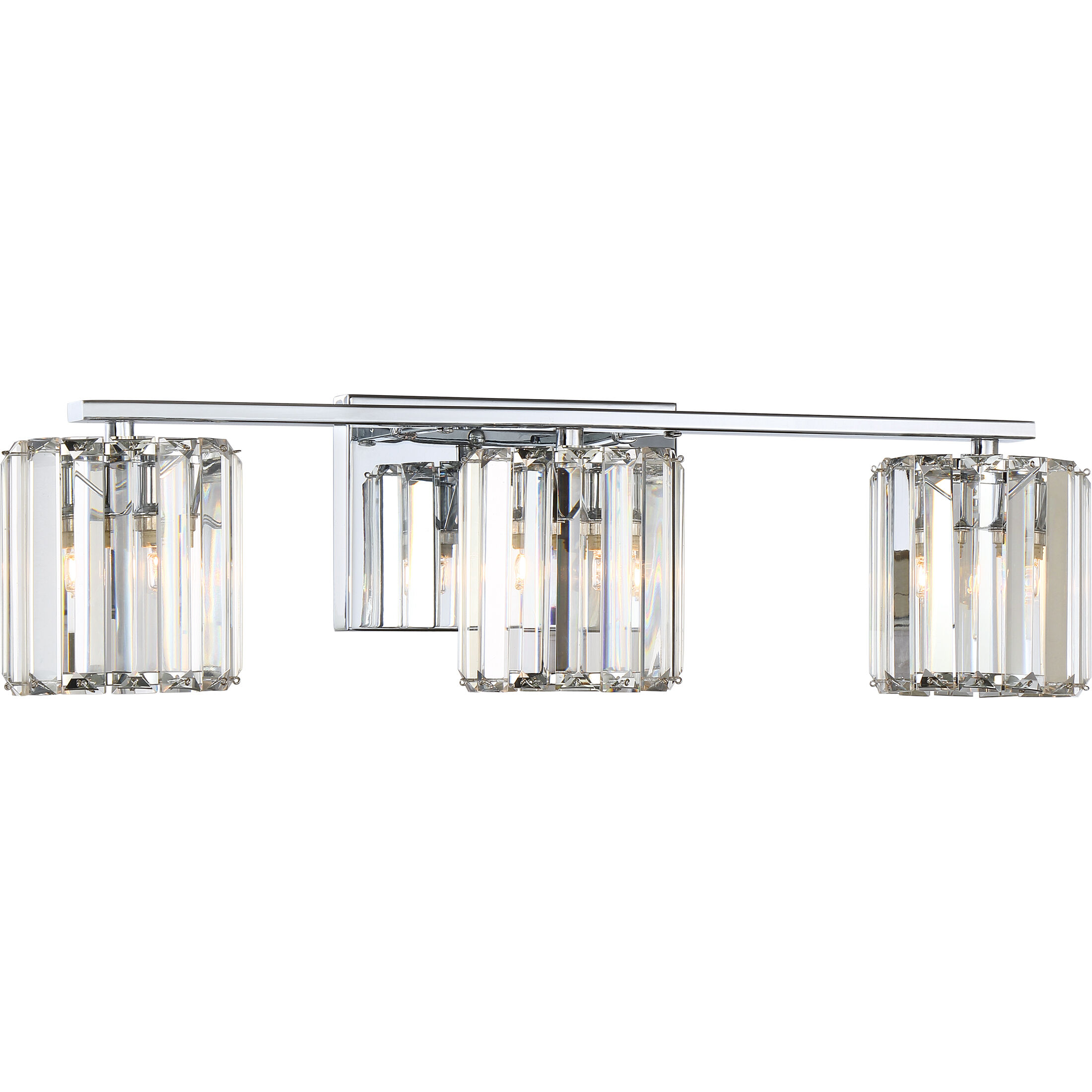 Divine 3 Light 23 inch Polished Chrome Bath Light Wall Light, Large