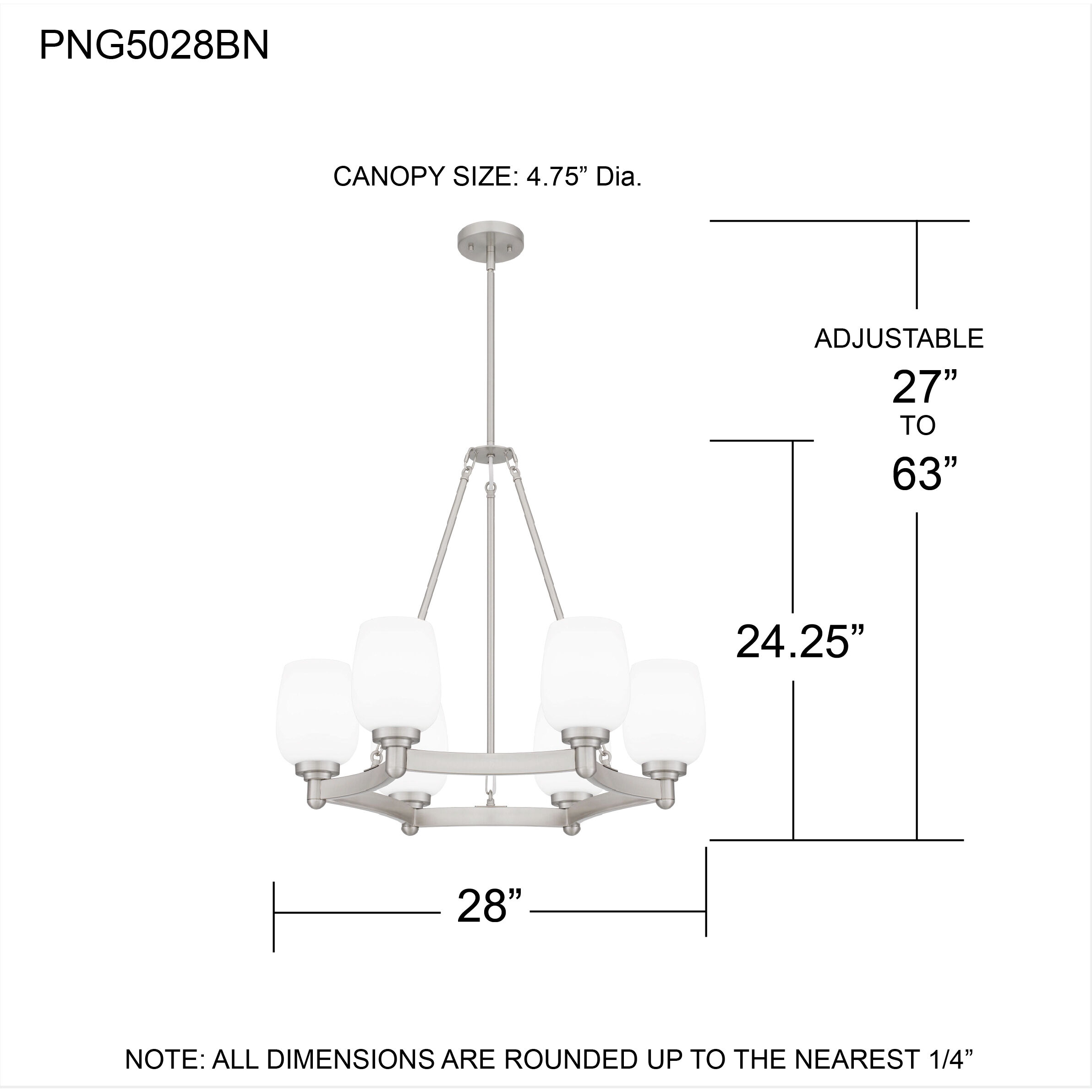 Penning 6 Light 28 inch Brushed Nickel Chandelier Ceiling Light