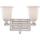 Quoizel Nicholas 2 Light 15 inch Brushed Nickel Bath Light Wall Light NL8602BN - Open Box