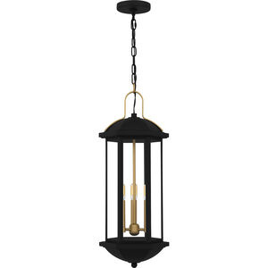 Crestfield 3 Light 10 inch Matte Black Outdoor Hanging Lantern, Large