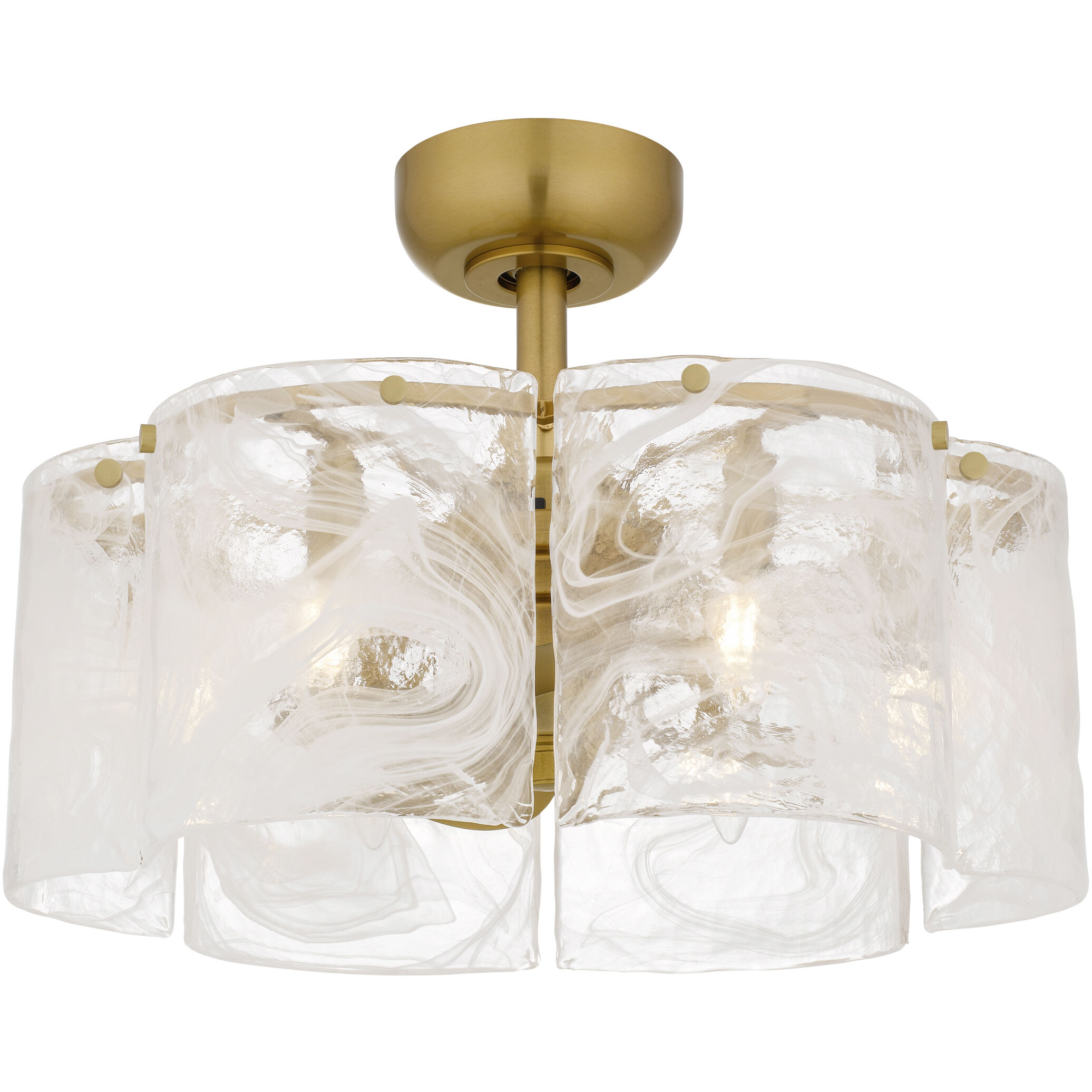 Maisie 21.75 inch Brushed Gold Fandelier