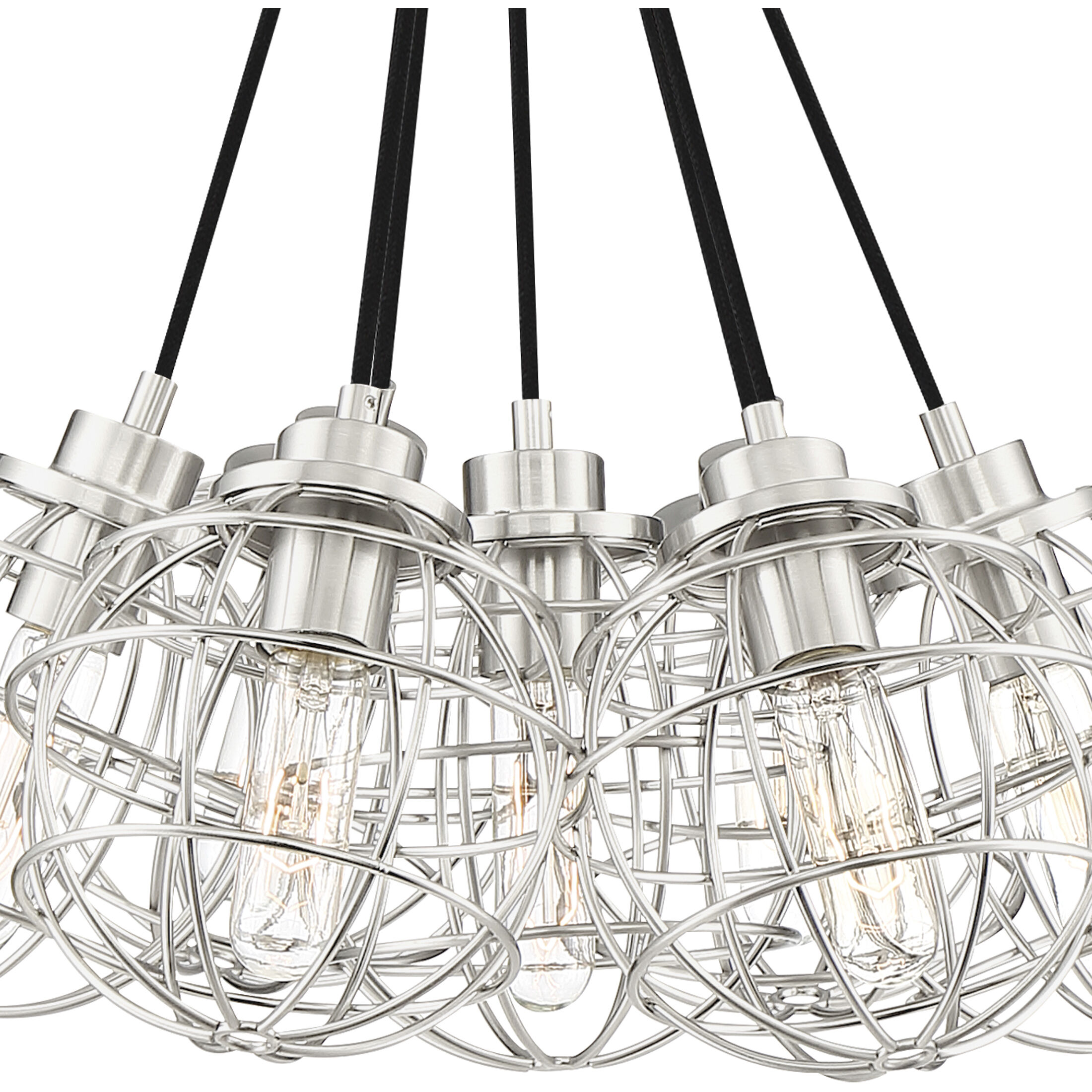 Navigator 7 Light 22 inch Earth Black Pendant Ceiling Light