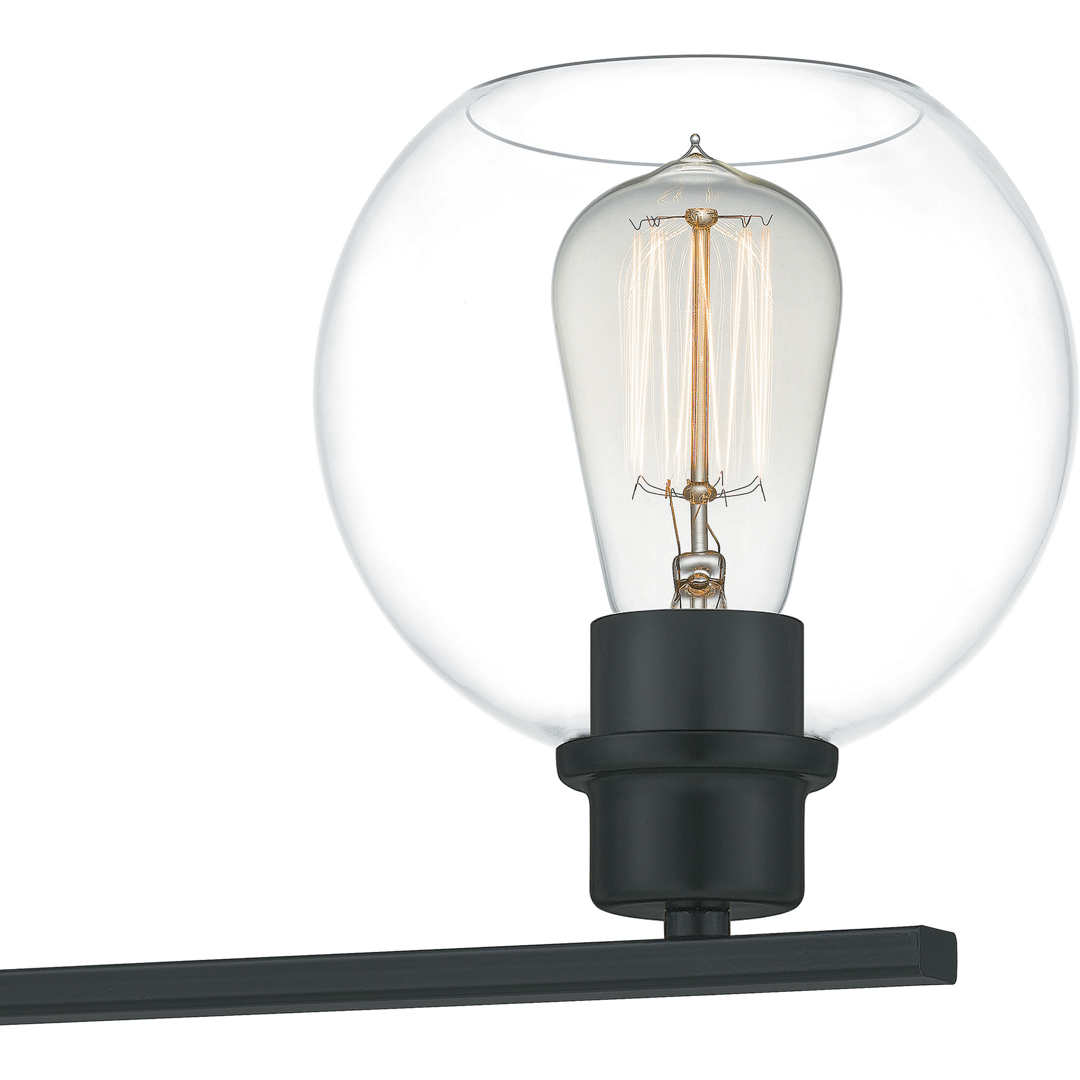 Pruitt 3 Light 26.25 inch Matte Black Bath Light Wall Light