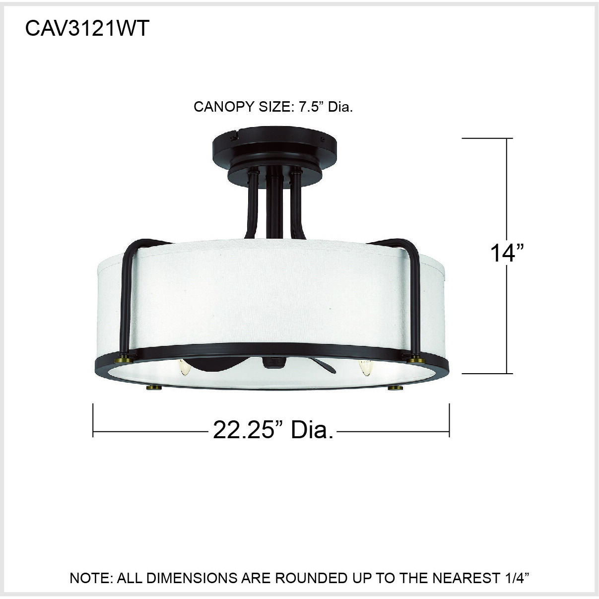 Calvary 23 inch Western Bronze with Brown Blades Fandelier