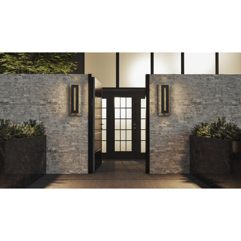 Tate LED 22 inch Earth Black Outdoor Wall Lantern, Large
