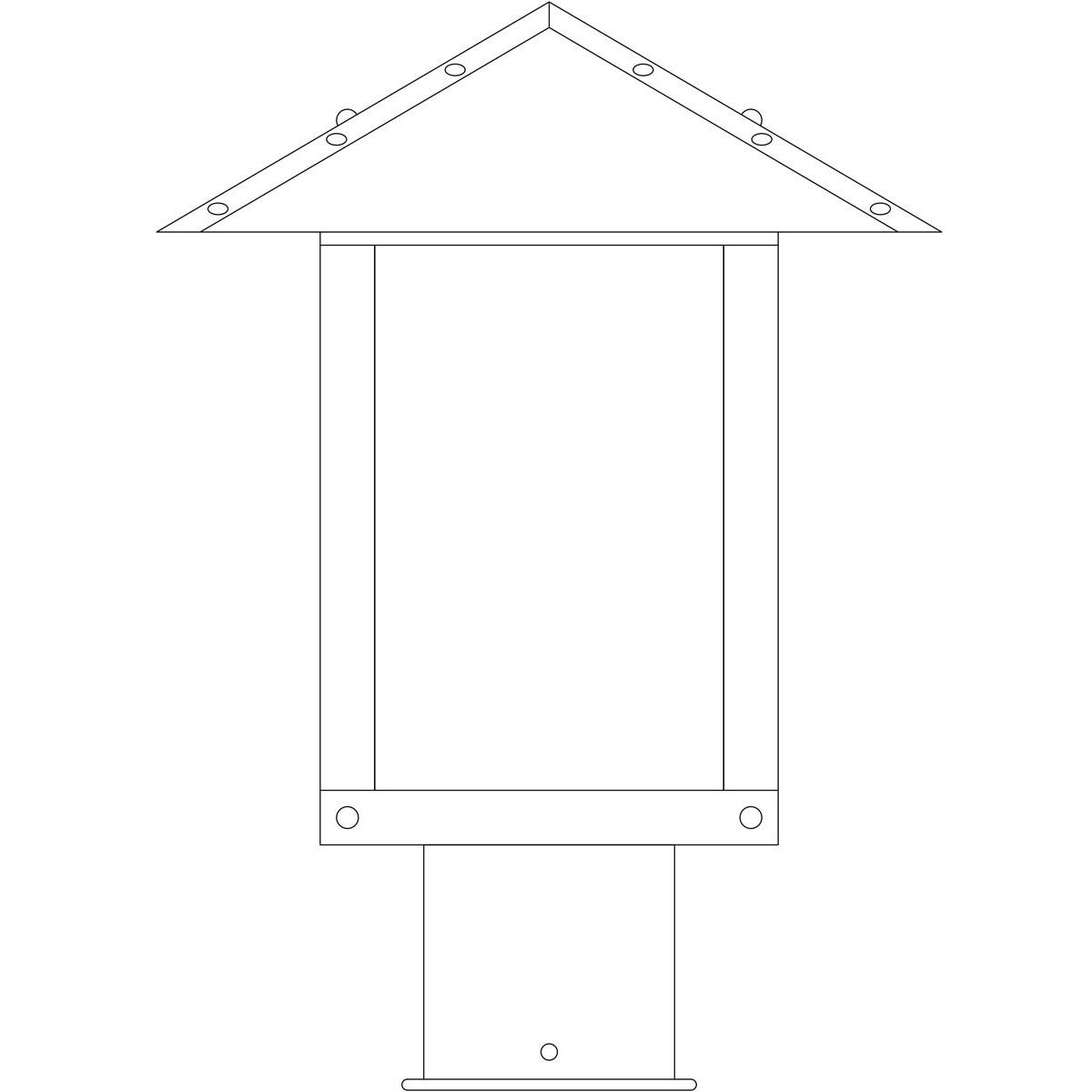 Timber Ridge 1 Light 10 inch Raw Copper Post Mount in Rain Mist