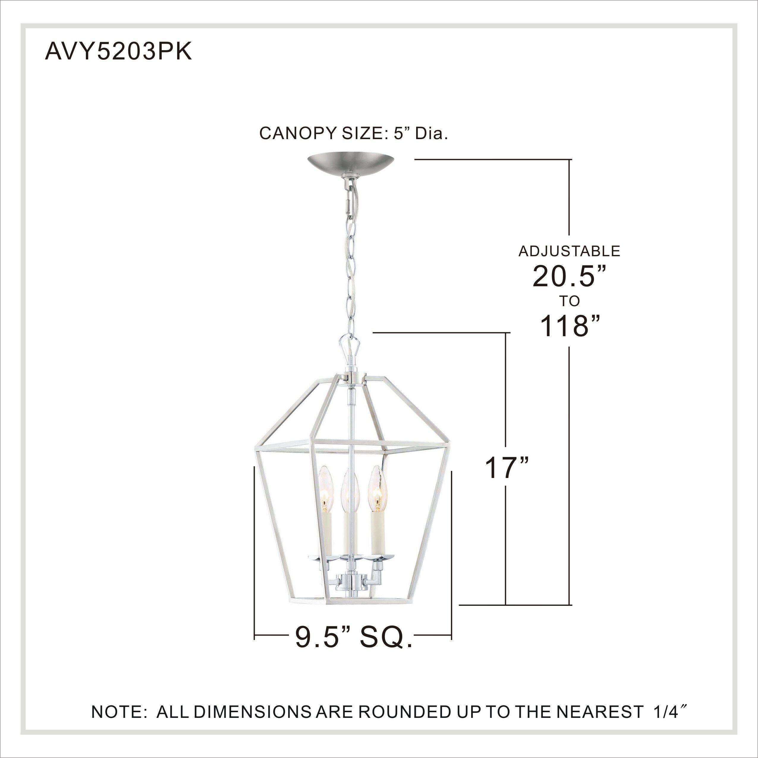 Aviary 3 Light 10 inch Polished Nickel Foyer Pendant Ceiling Light