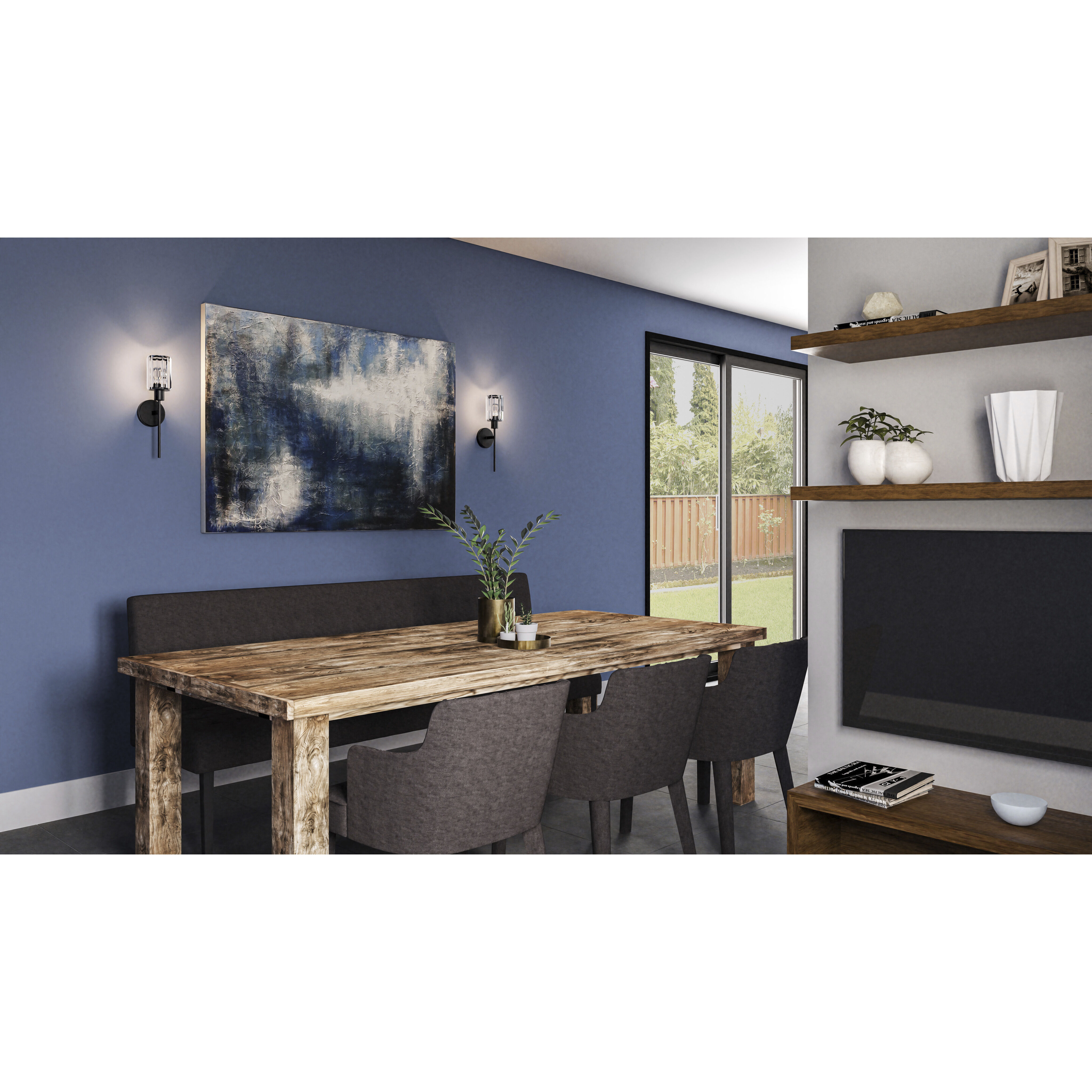 Isla 1 Light 5 inch Matte Black Wall Sconce Wall Light