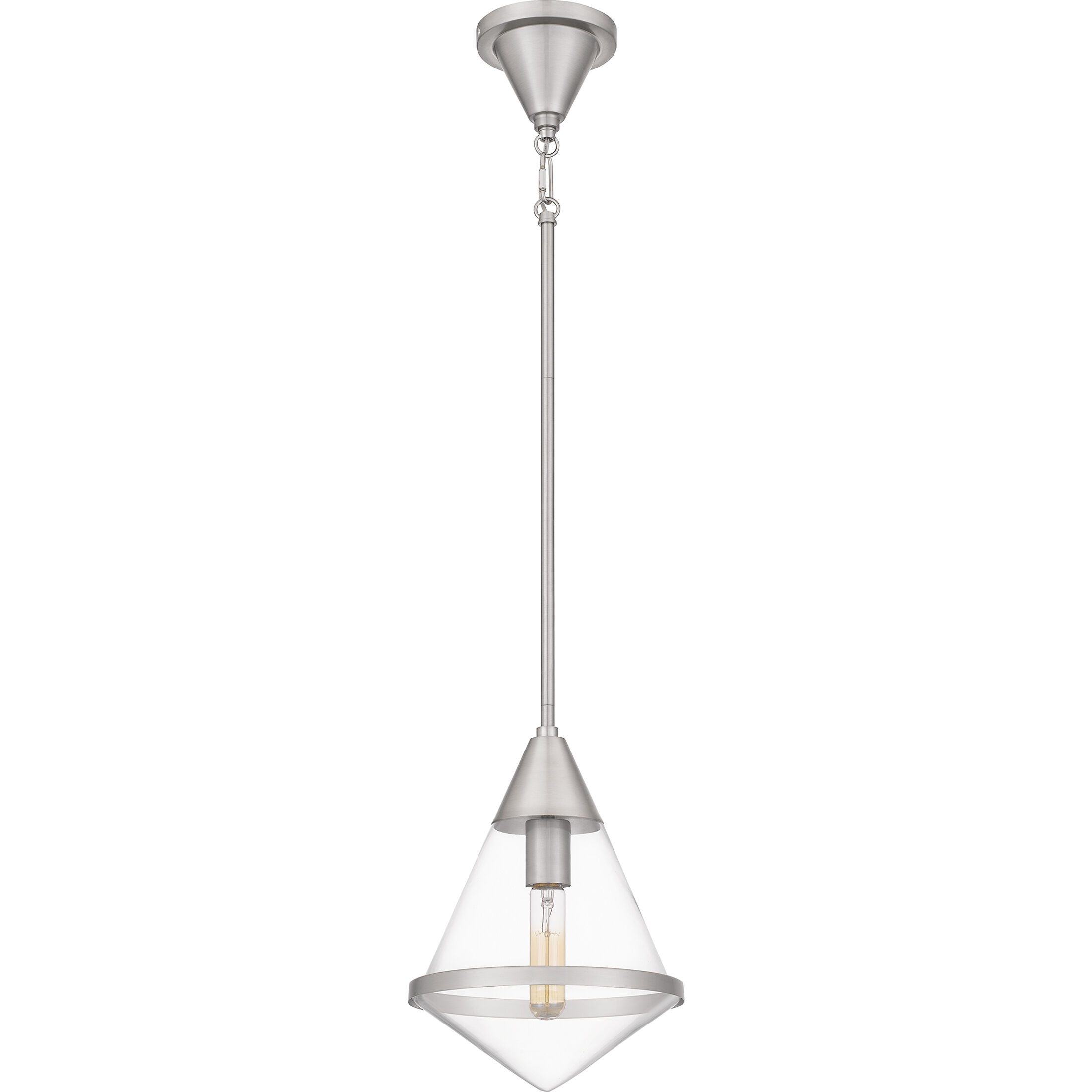 Hidalgo 1 Light 9.5 inch Brushed Nickel Mini Pendant Ceiling Light