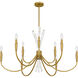 Cecily 9 Light 40 inch Brushed Gold Chandelier Ceiling Light