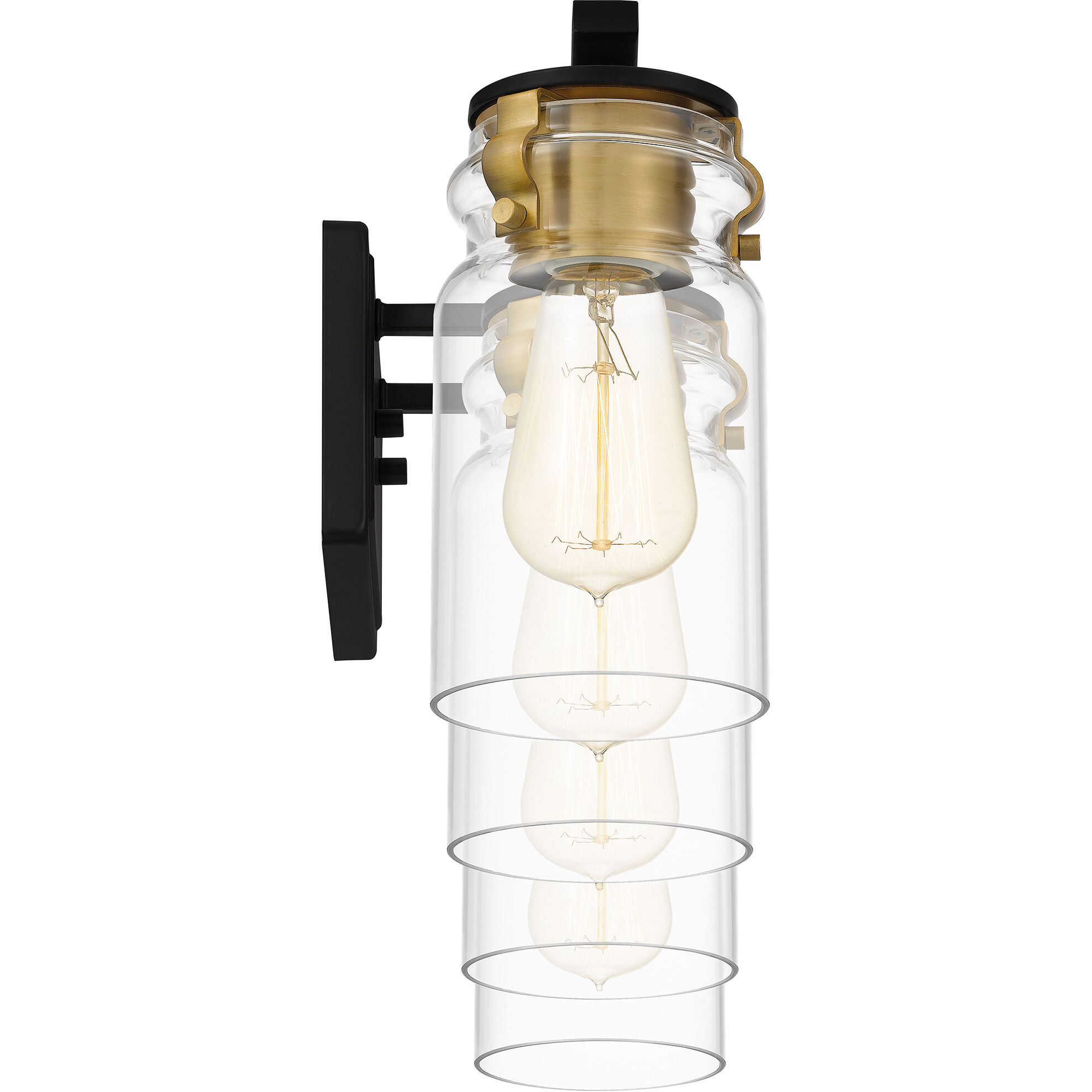 Keesey 4 Light 32 inch Matte Black Bath Light Wall Light