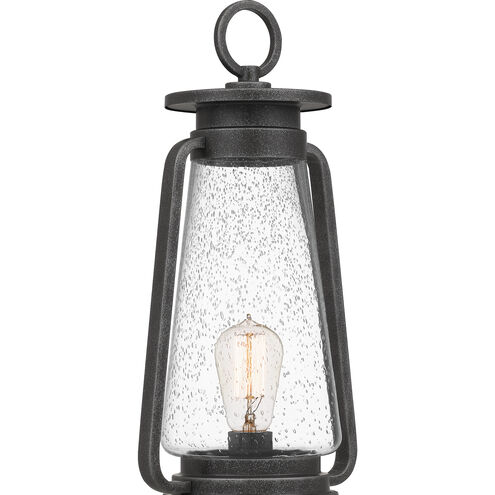 Sutton 1 Light 19.25 inch Speckled Black Outdoor Post Lantern, Large