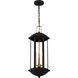 Crestfield 3 Light 10 inch Matte Black Mini Pendant Ceiling Light, Small