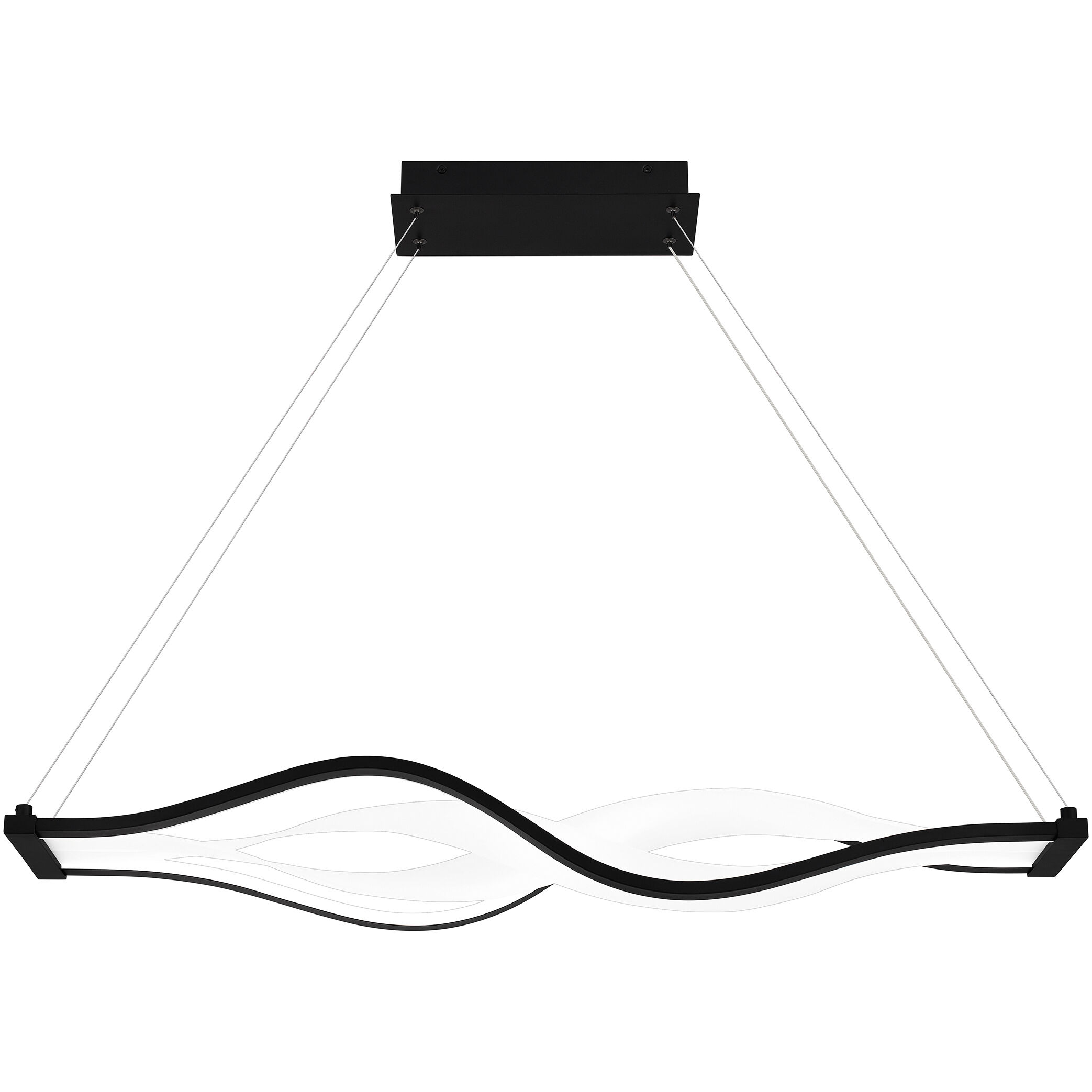 Saratoga 38 inch Matte Black Island Light Ceiling Light