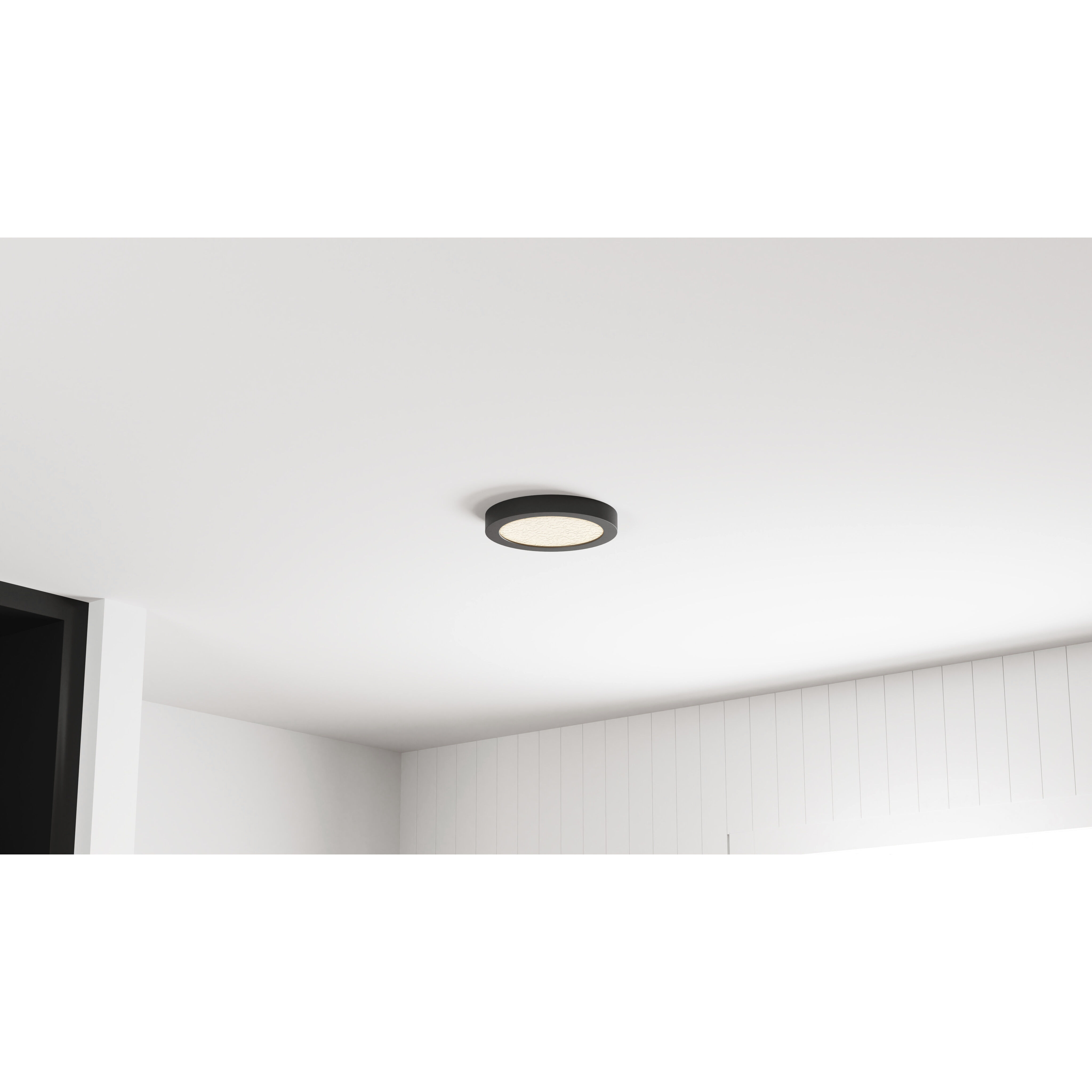 Outskirts LED 7.5 inch Earth Black Flush Mount Ceiling Light, Small