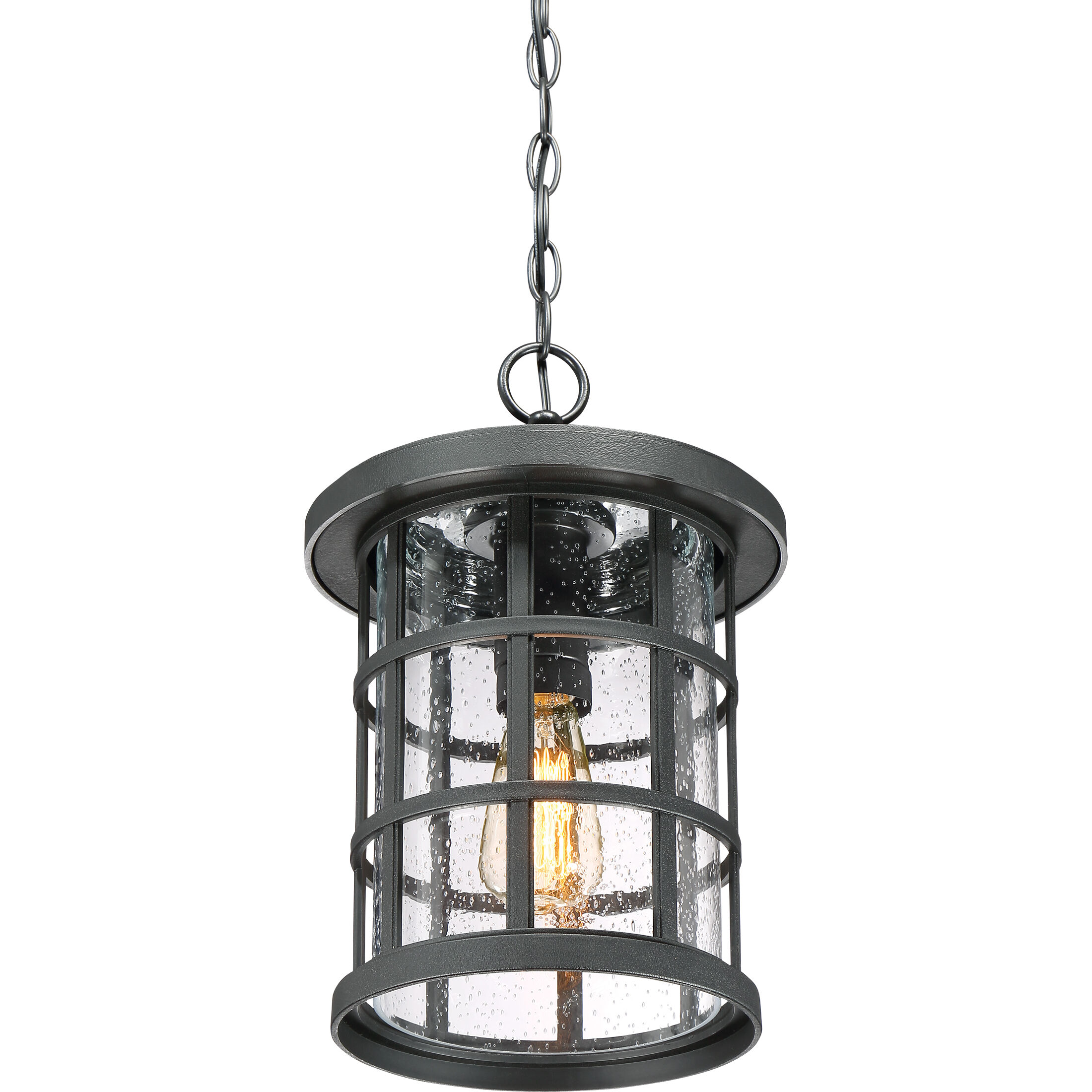 Crusade 1 Light 10 inch Earth Black Outdoor Hanging Lantern