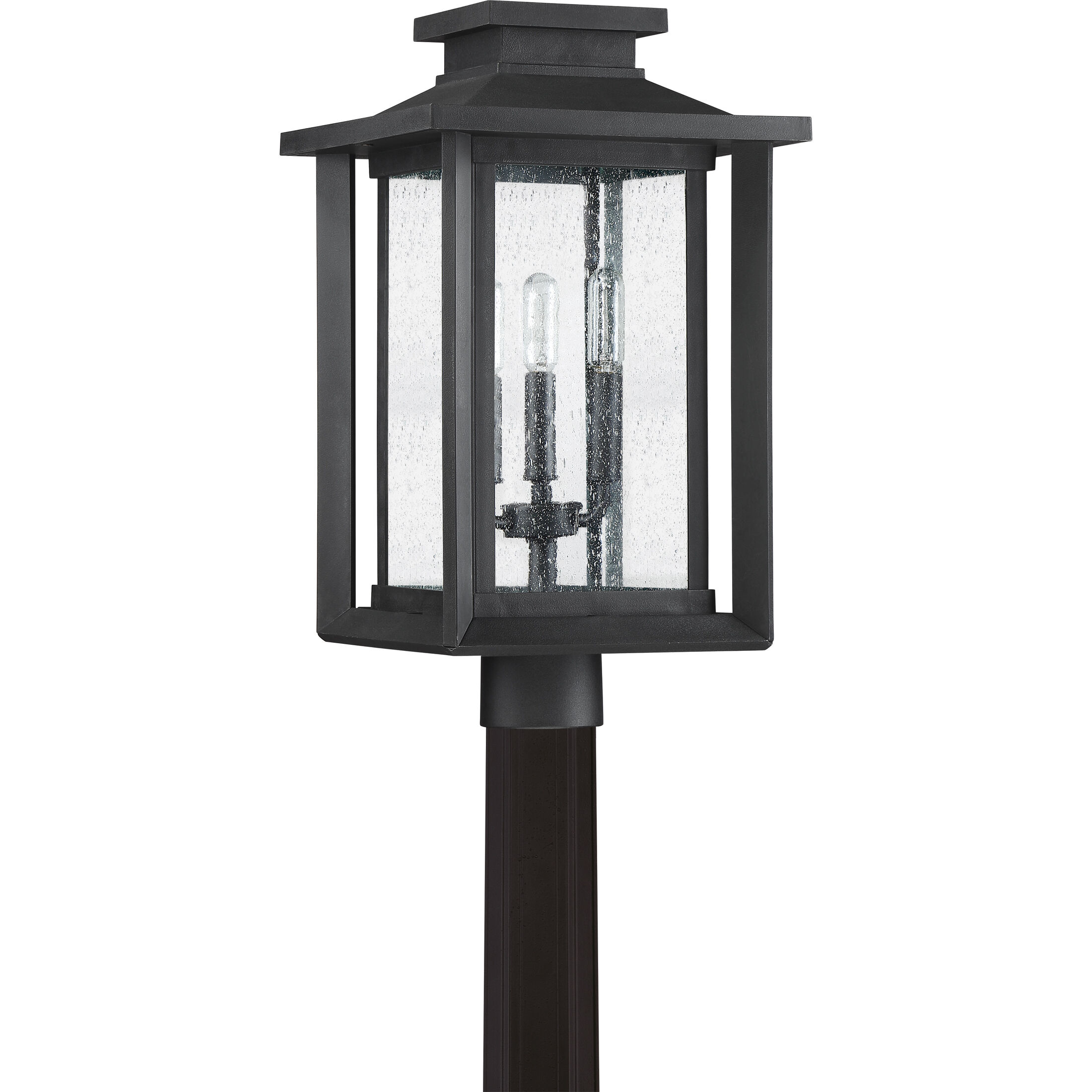 Wakefield 3 Light 19 inch Earth Black Outdoor Post Lantern