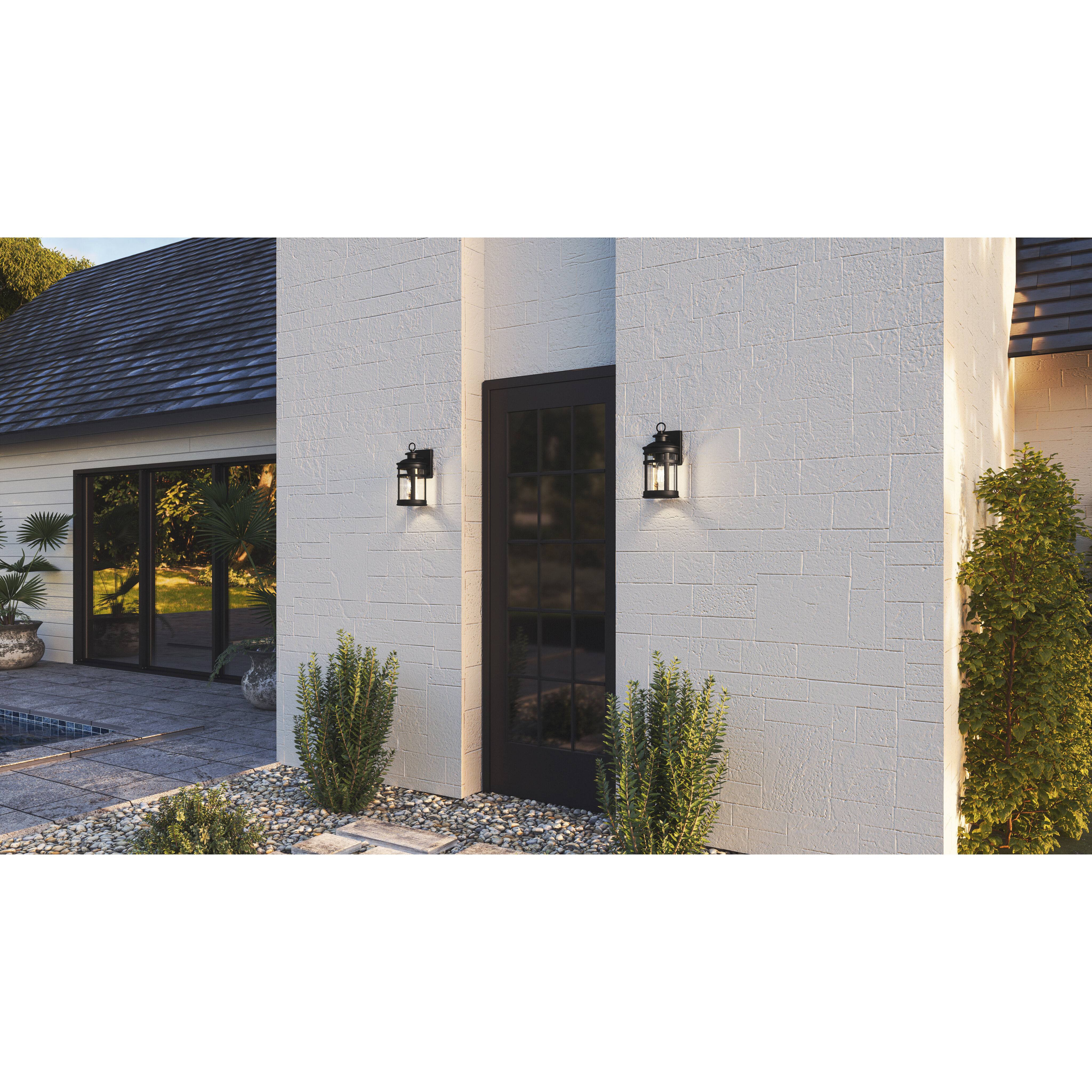 Matte black outlet outdoor light