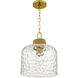 Baltic 1 Light 12 inch Brushed Gold Pendant Ceiling Light