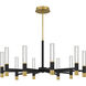 Davies 10 Light 40 inch Brushed Gold Chandelier Ceiling Light
