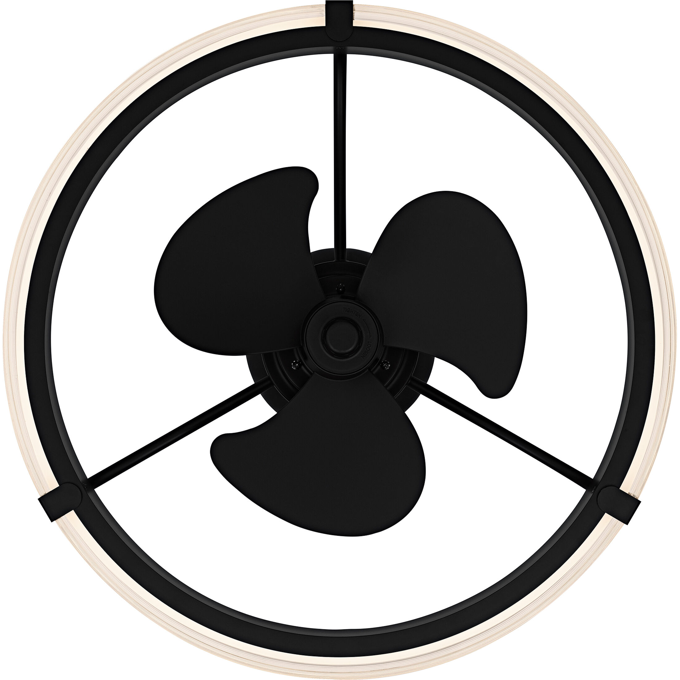 Elrod 23.75 inch Matte Black with Black Matte Blades Fandelier