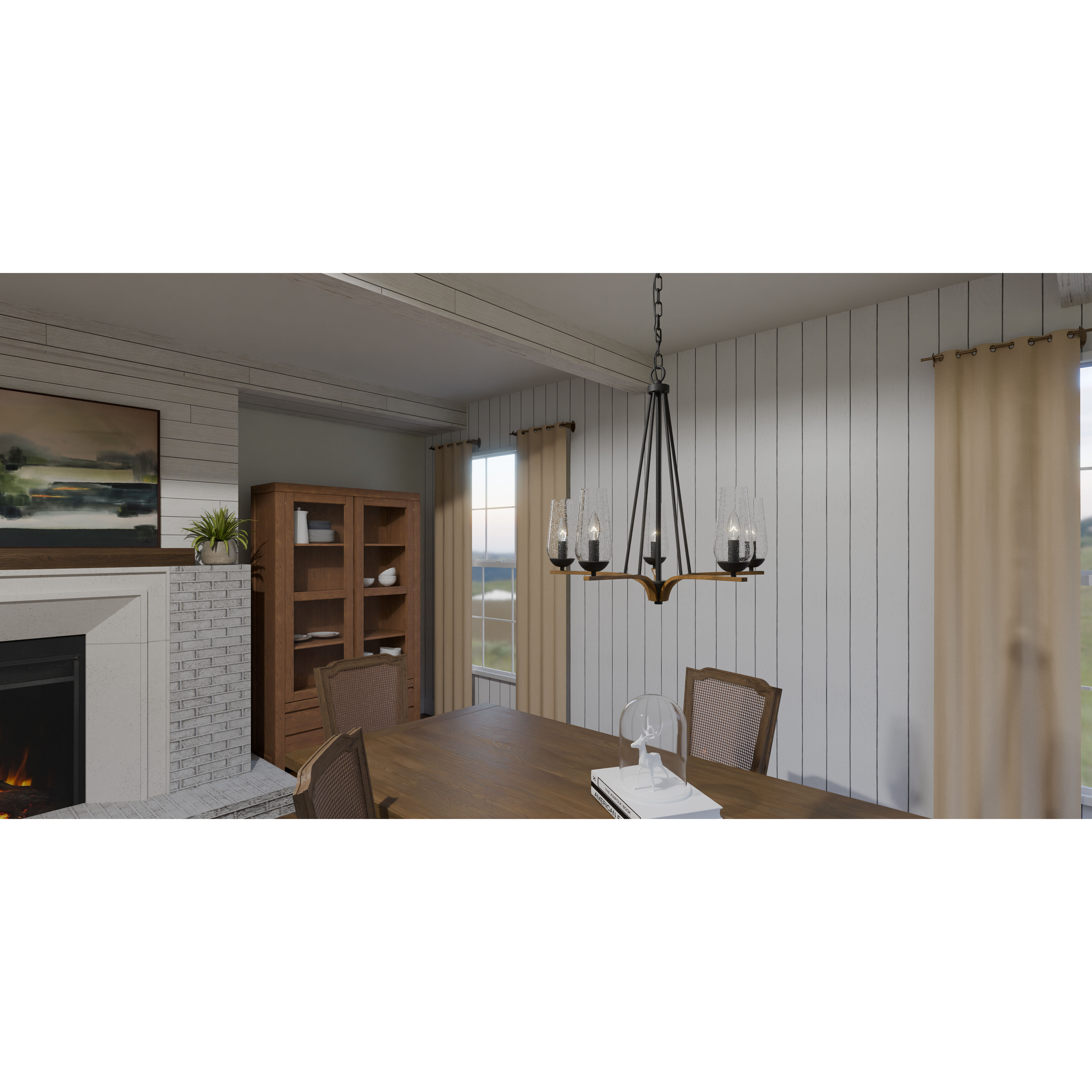 Rochester 5 Light 25 inch Matte Black Chandelier Ceiling Light