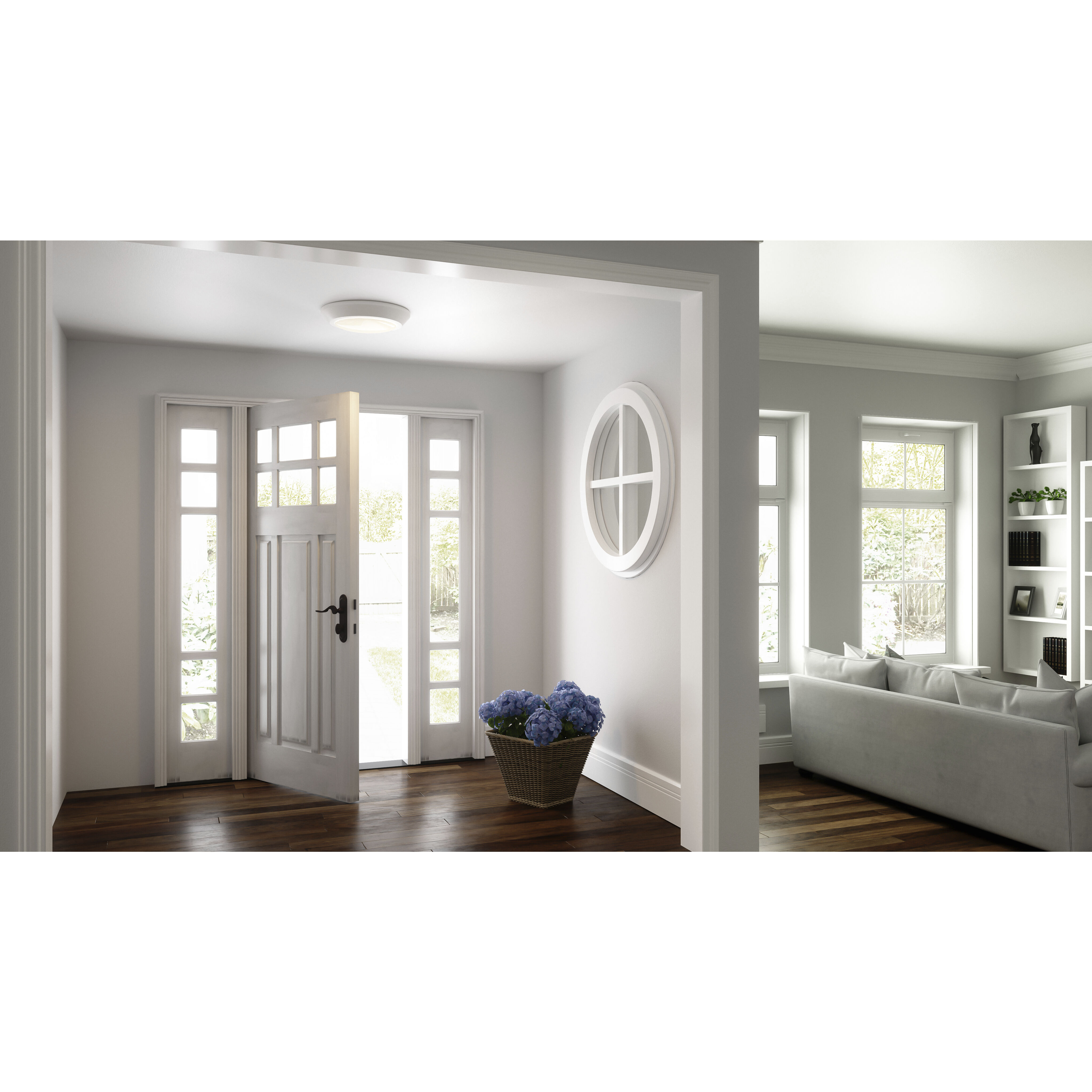 Verge LED 6 inch White Lustre Flush Mount Ceiling Light