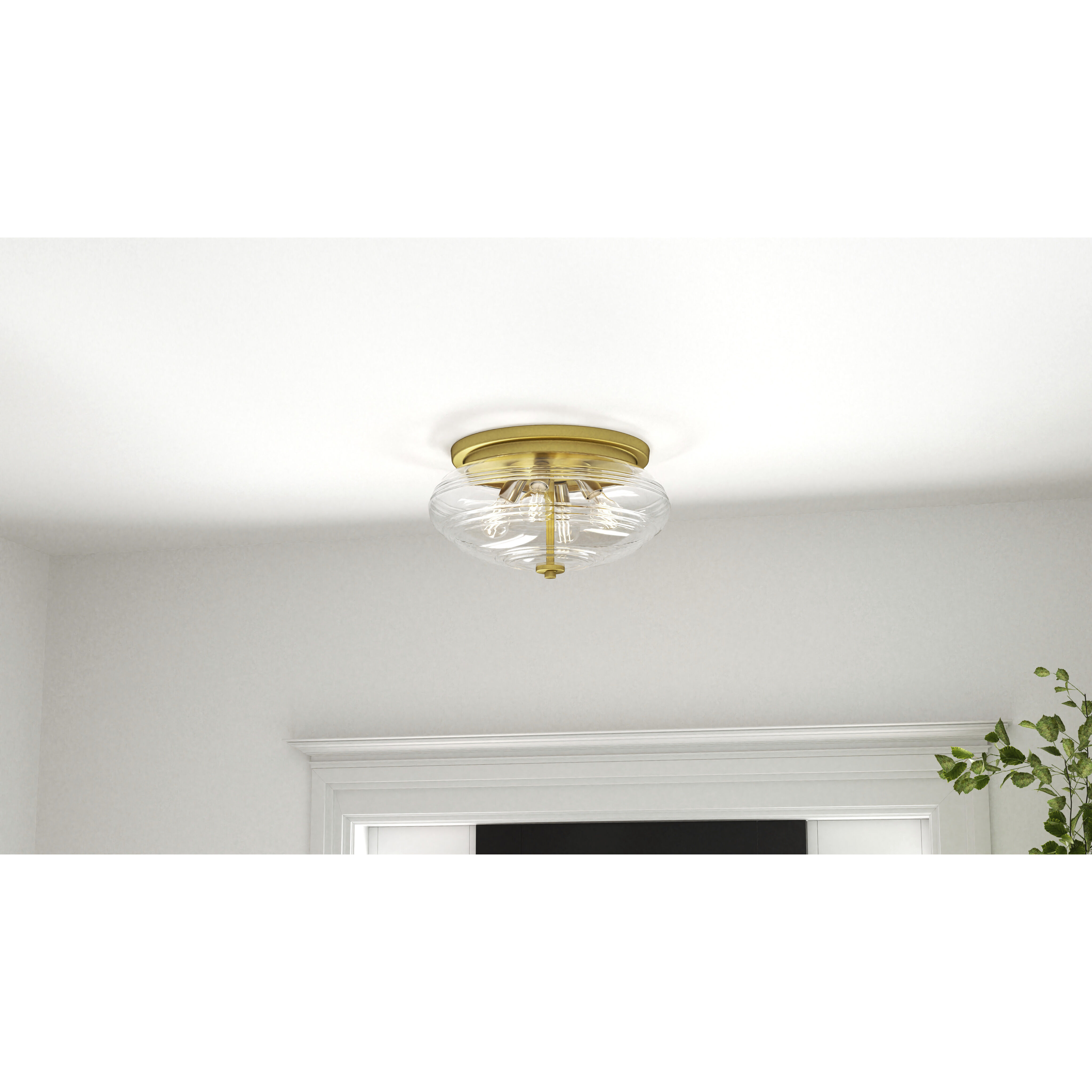 Gatonby 4 Light 16 inch Brushed Gold Flush Mount Ceiling Light, Medium