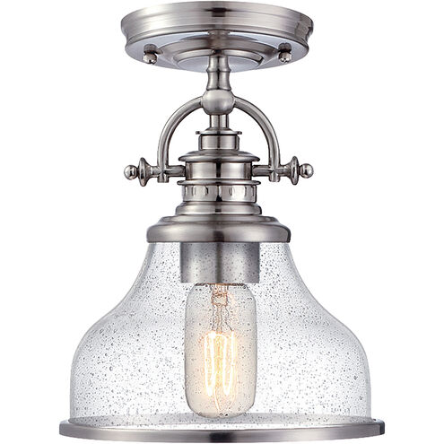 Grant 1 Light 8 inch Brushed Nickel Semi-Flush Mount Ceiling Light
