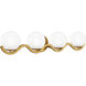 Spherical 4 Light 30.75 inch Aged Brass Bath Light Wall Light, Extra Large