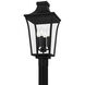 Quentin 4 Light 21.5 inch Earth Black Outdoor Post Lantern, Large