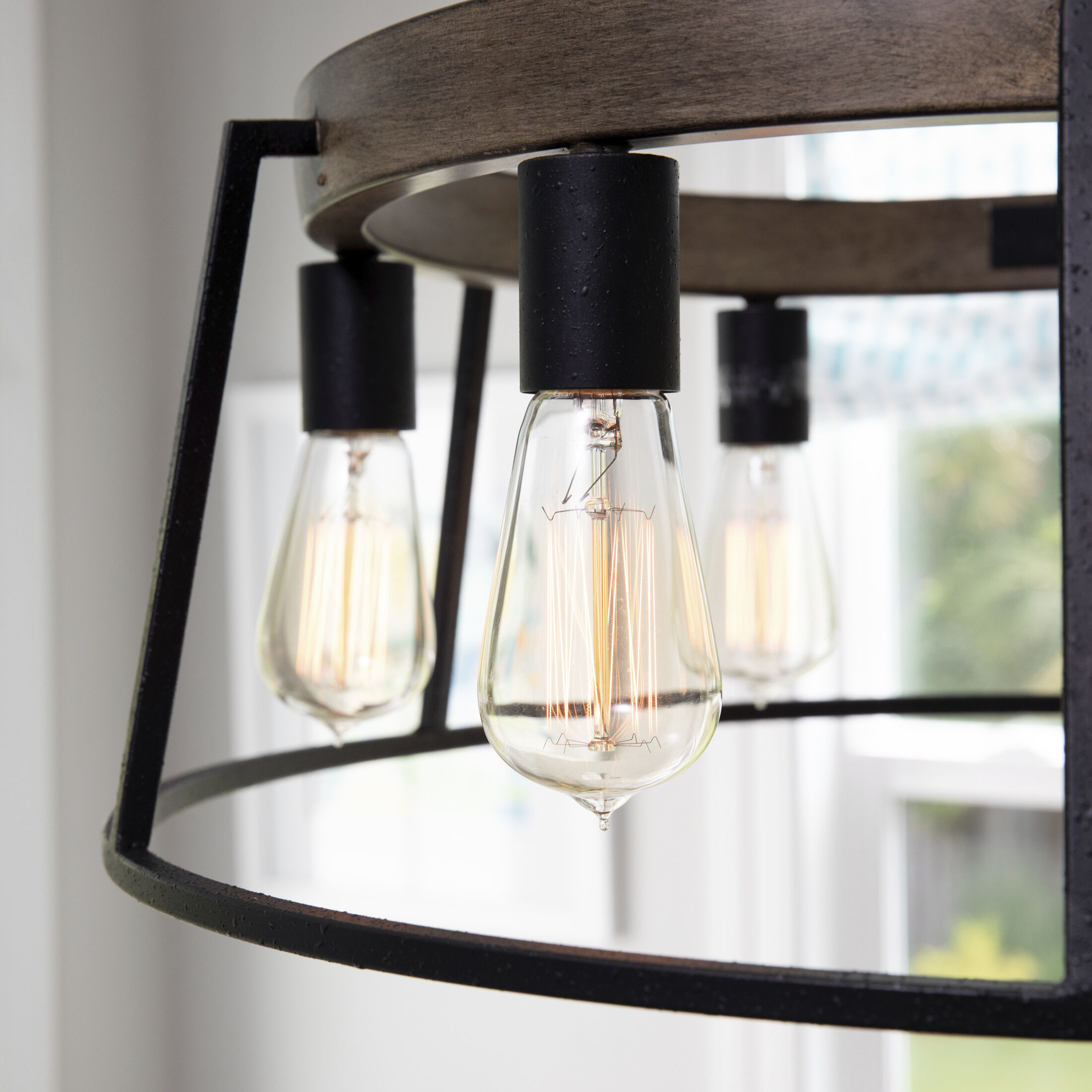 Brockton 6 Light 25 inch Grey Ash Chandelier Ceiling Light