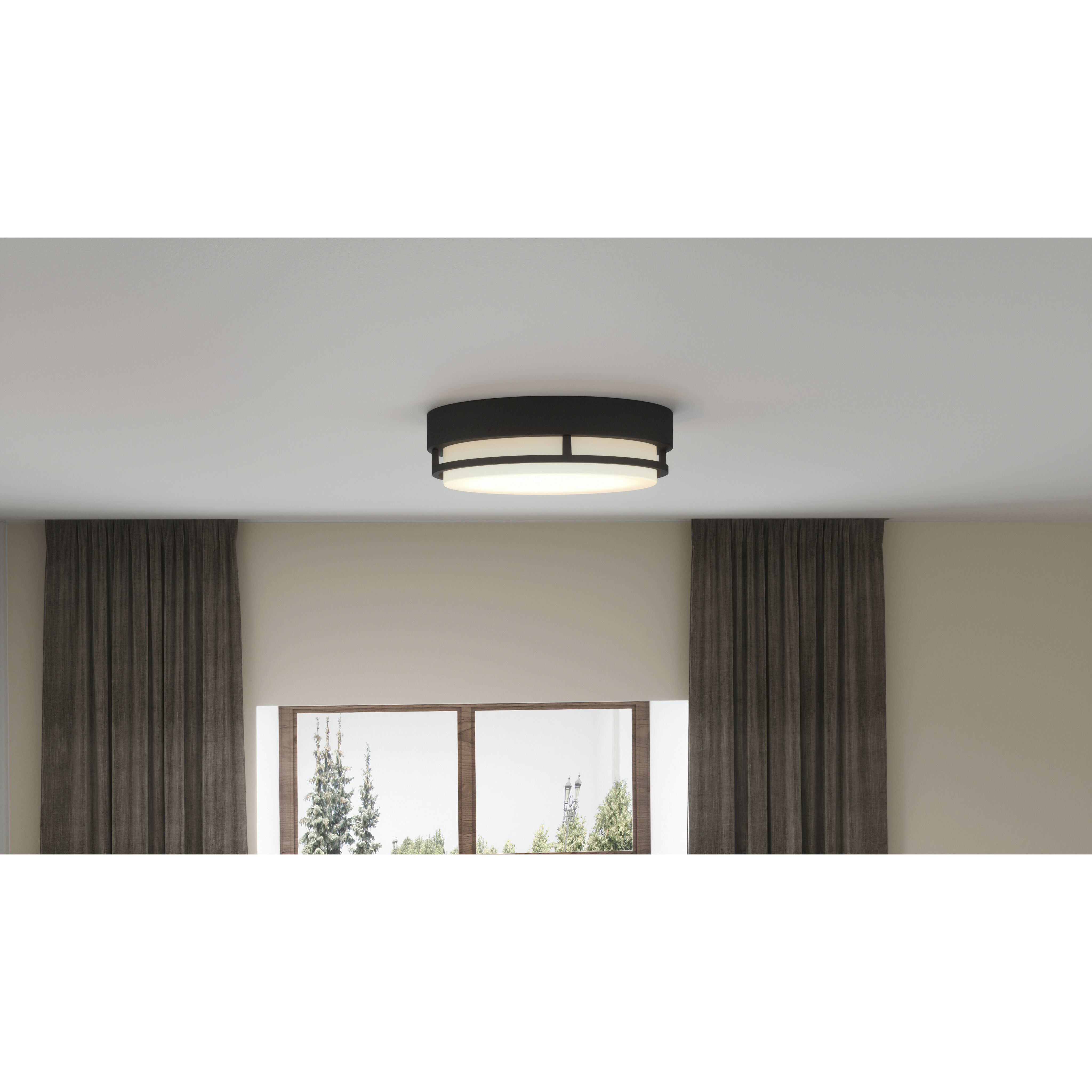 Hale LED 14 inch Earth Black Flush Mount Ceiling Light