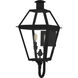 Rue De Royal 2 Light 23.5 inch Earth Black Outdoor Wall Lantern, Large