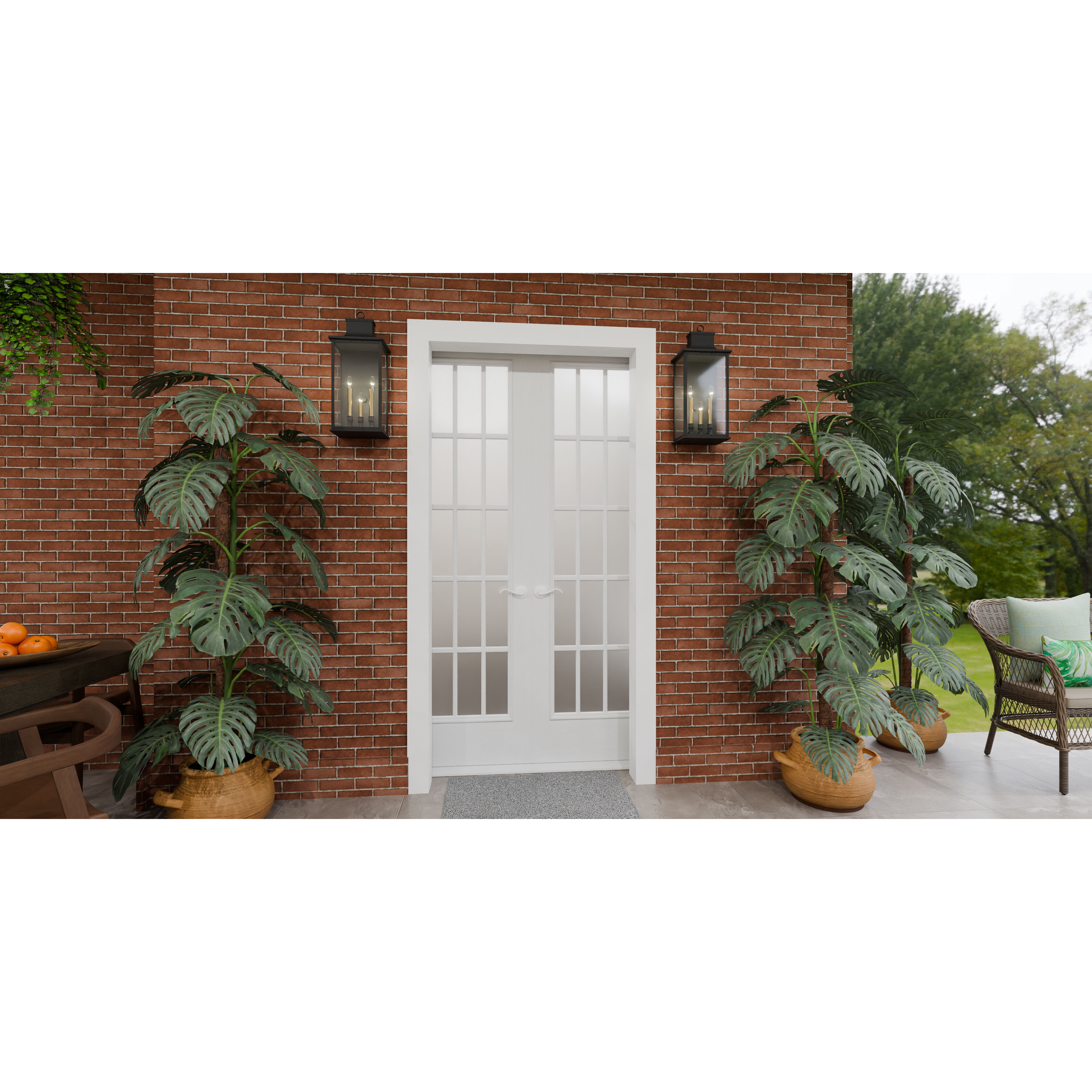 Abernathy Outdoor Wall Lantern in Matte Black, Large