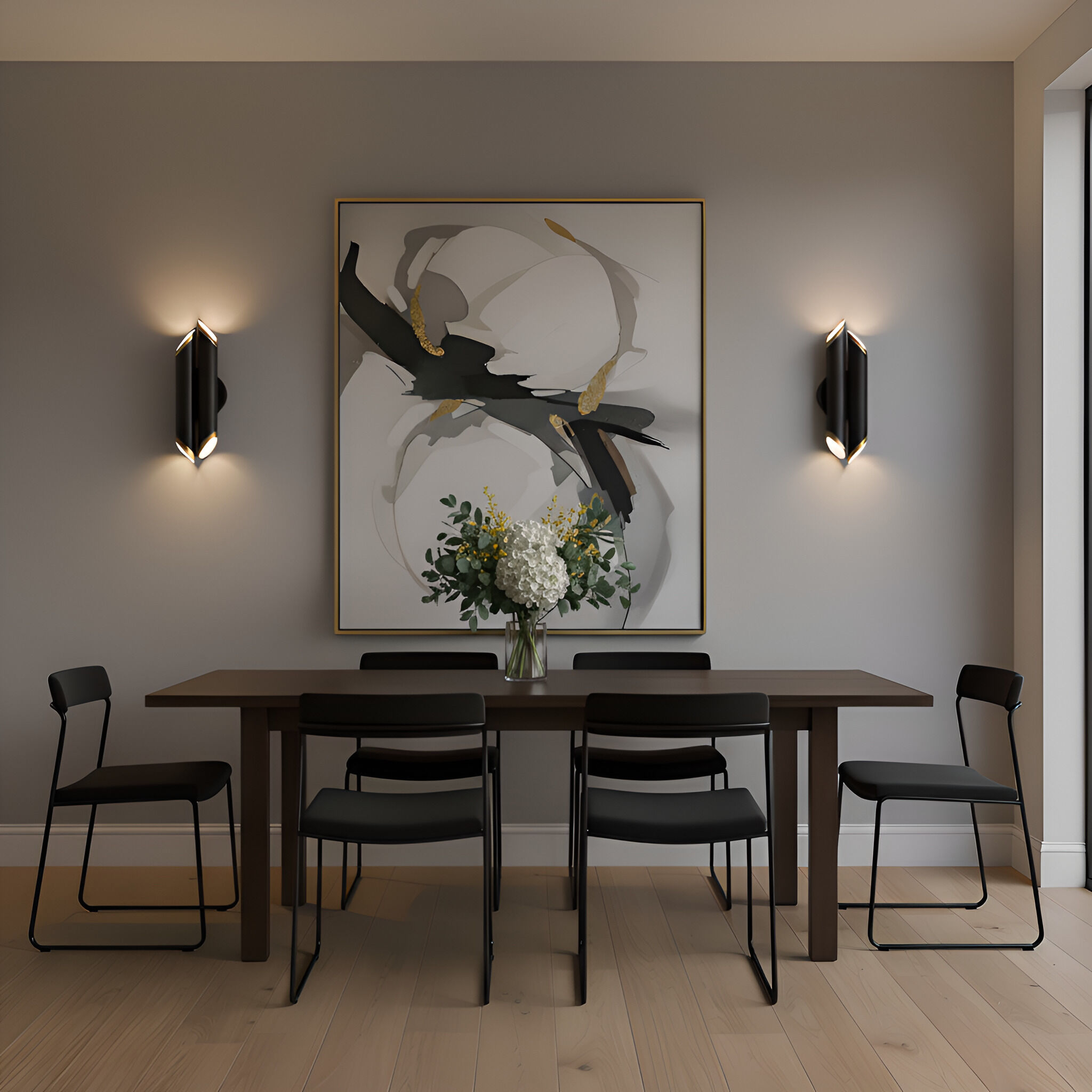 Manelis Wall Sconce Wall Light in Matte Black