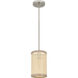 Syrah 1 Light 6 inch Brushed Nickel Mini Pendant Ceiling Light