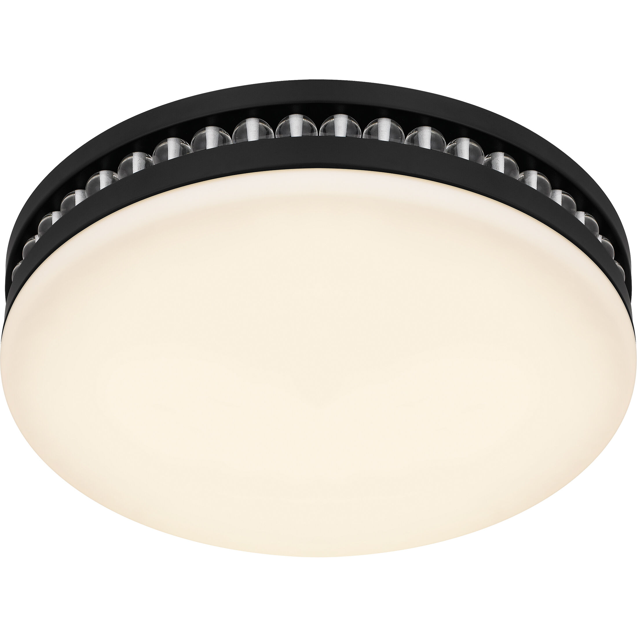 Carey LED 16 inch Matte Black Flush Mount Ceiling Light, Medium
