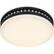 Carey LED 16 inch Matte Black Flush Mount Ceiling Light, Medium