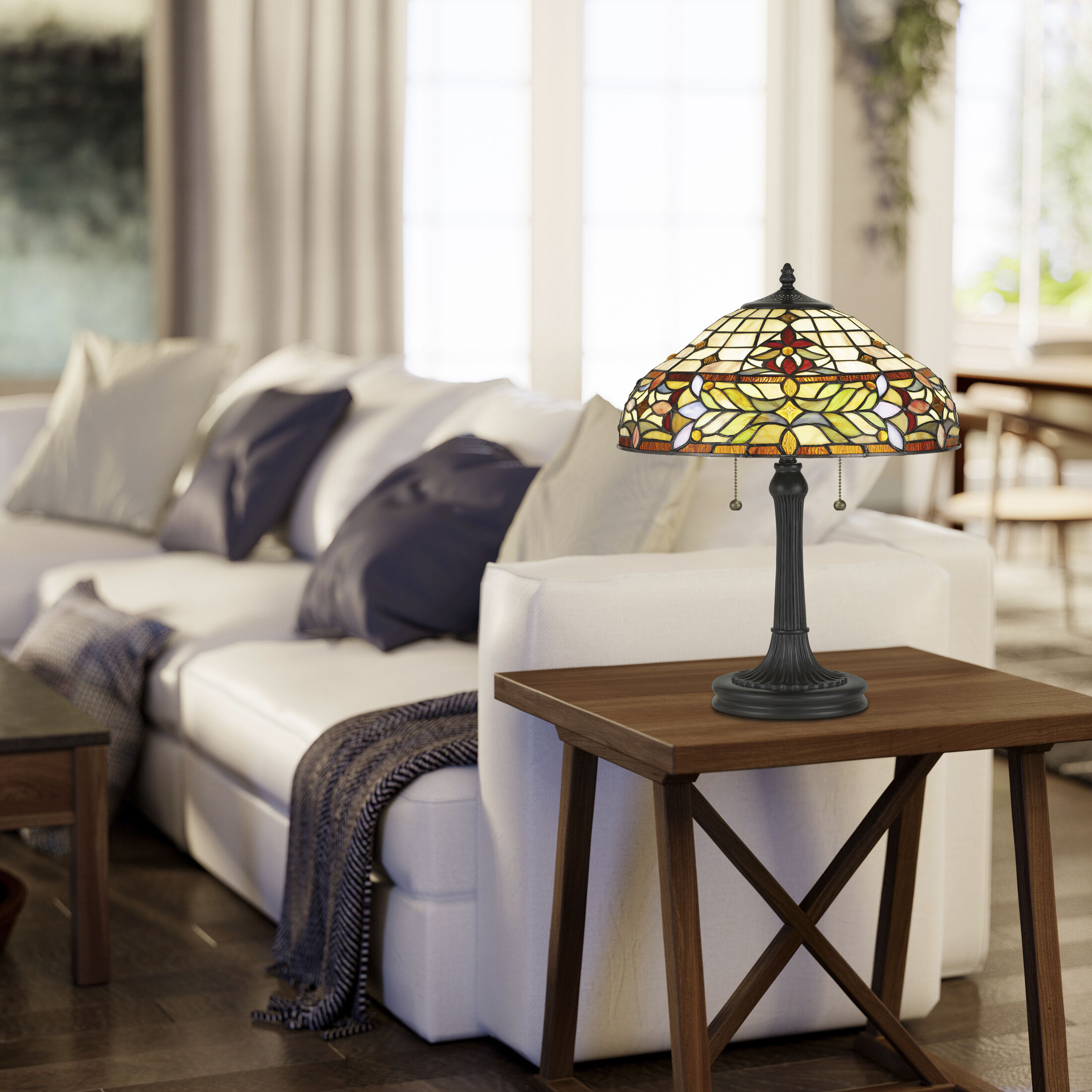 Quinn 23 inch 75 watt Vintage Bronze Table Lamp Portable Light