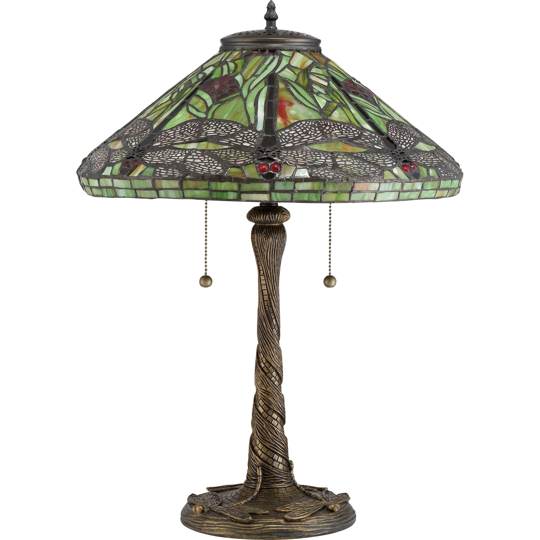 Jungle Dragonfly 23.5 inch 75.00 watt Architectural Bronze Table Lamp Portable Light, Naturals