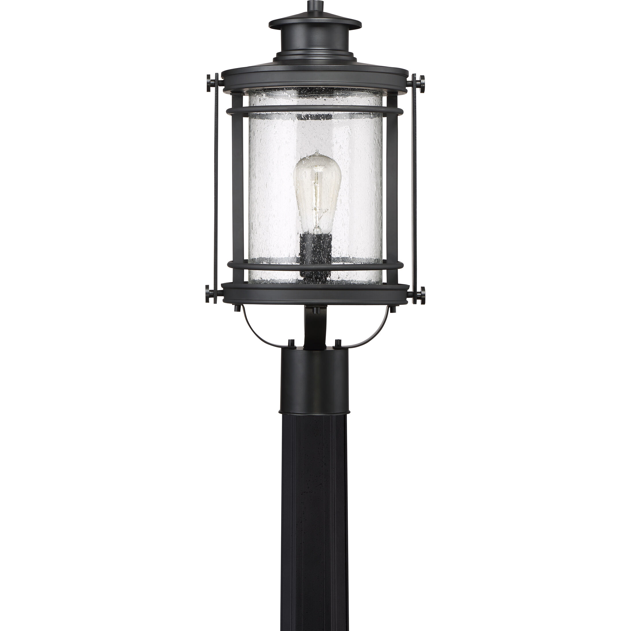 Booker 1 Light 20 inch Mystic Black Post Lantern