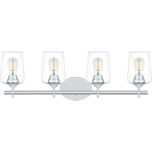 Miller 4 Light 31 inch Polished Chrome Bath Light Wall Light