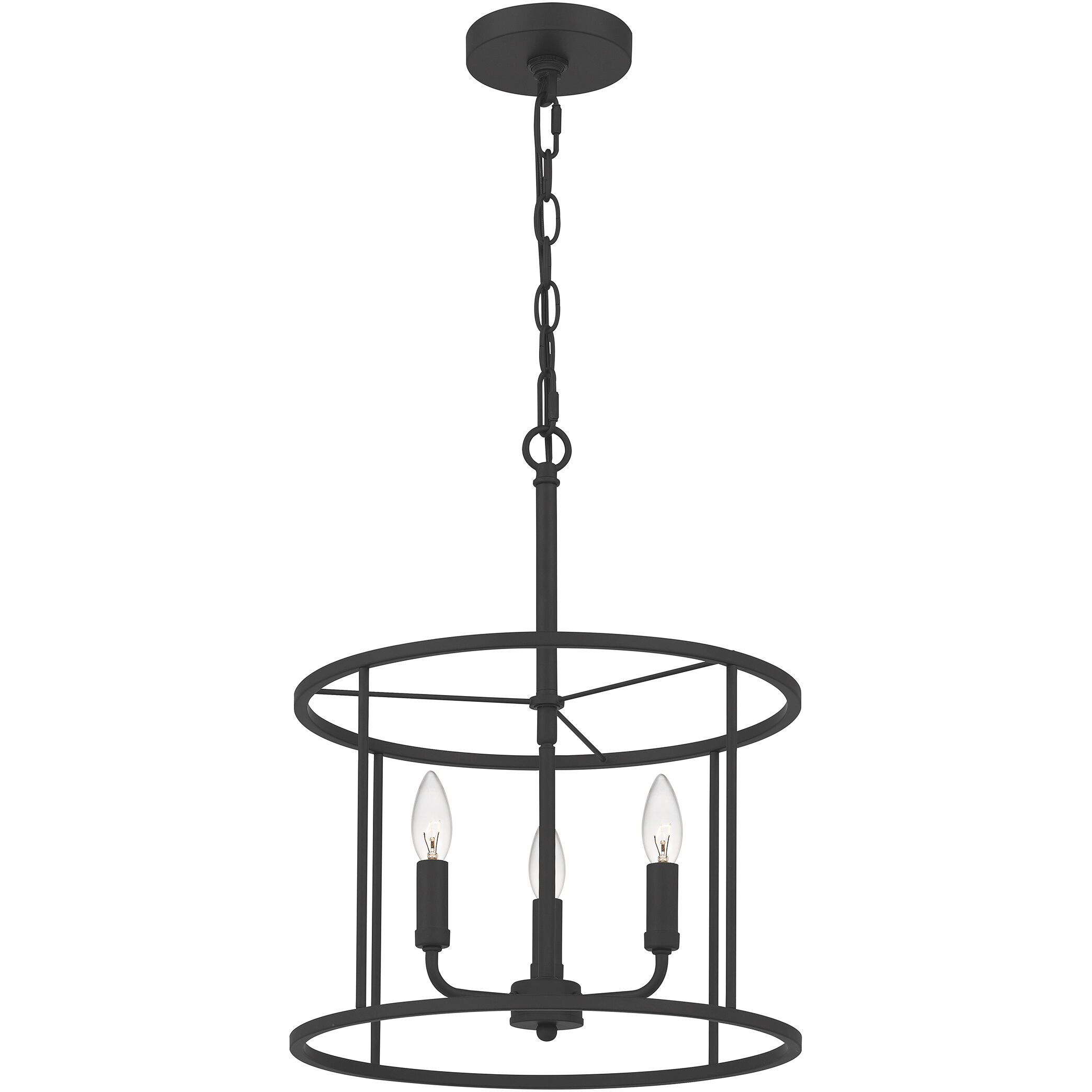 Abner 3 Light 14 inch Matte Black Pendant Ceiling Light
