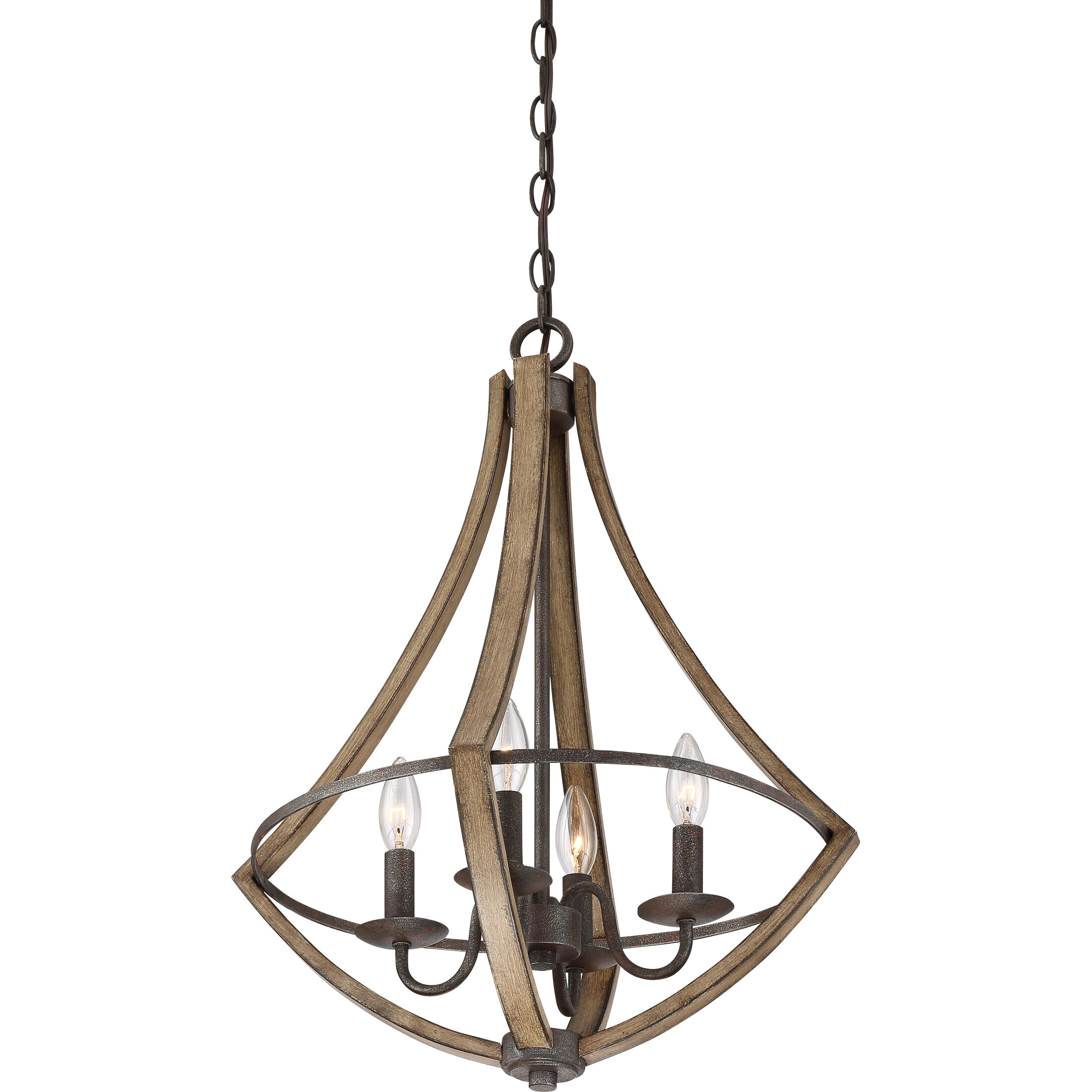 Shire 4 Light 18 inch Rustic Black Dinette Chandelier Ceiling Light