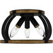Overbank 3 Light 13 inch Matte Black Flush Mount Ceiling Light