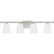 Brindley 4 Light 31 inch Brushed Nickel Bath Light Wall Light