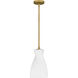 Stetson 1 Light 6 inch Brushed Gold Mini Pendant Ceiling Light, Small