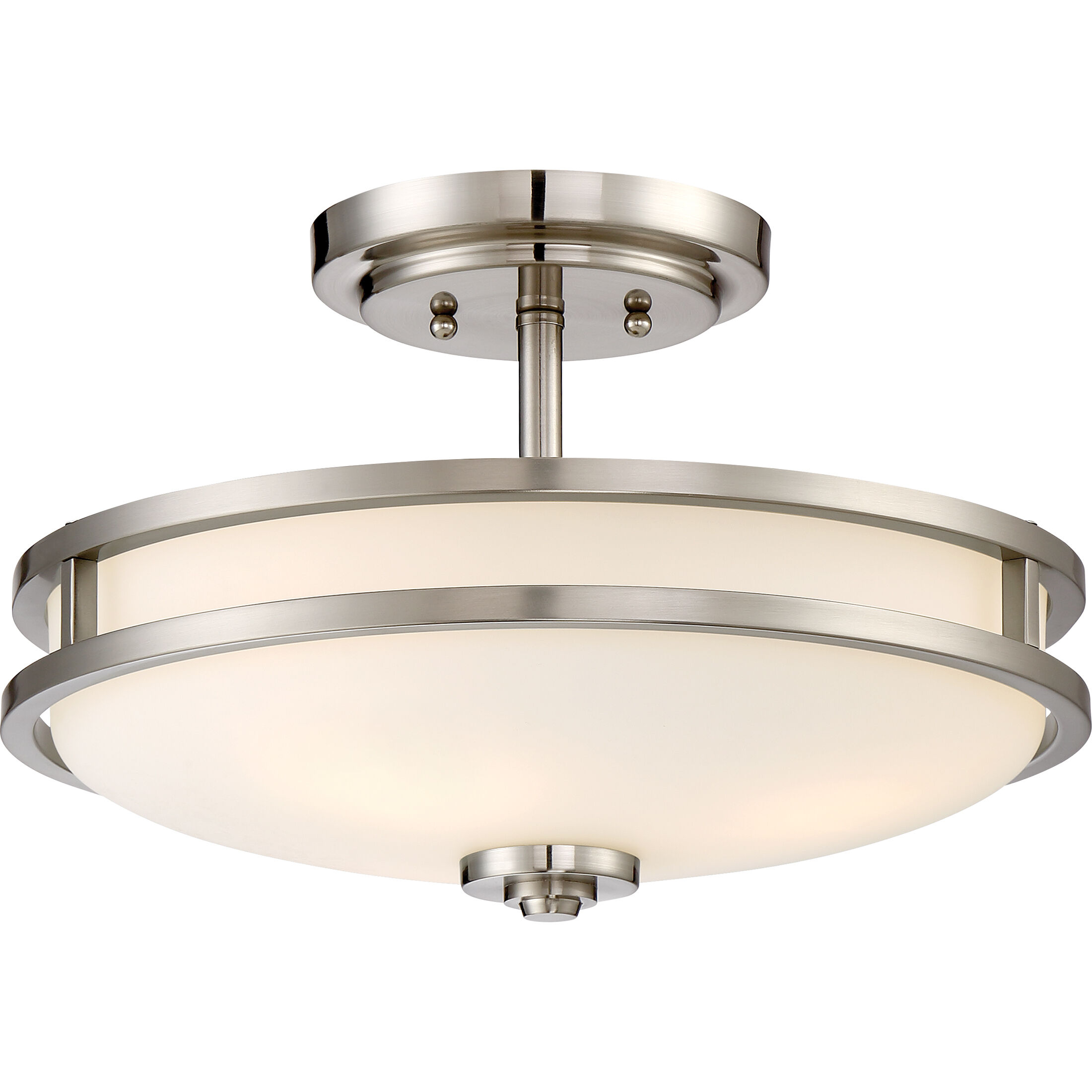 Quoizel CDT1715BN Cadet 3 Light 15 inch Brushed Nickel Semi Flush