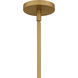 Lumi 3 Light 24 inch Brushed Weathered Brass Pendant Ceiling Light, Large